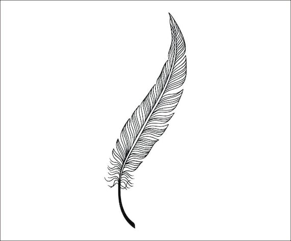 Download Feather digital drawing SVG CUTTING FILE Vinyl Crafts
