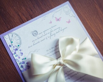 Fairy Tale Fable Wedding Invitation Fairytale Story Book