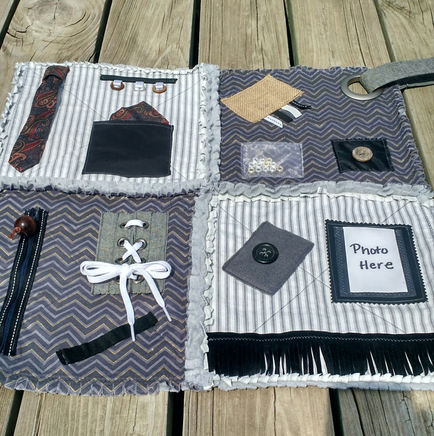 Fidget Quilt for Alzheimer's Dementia Patients Rag