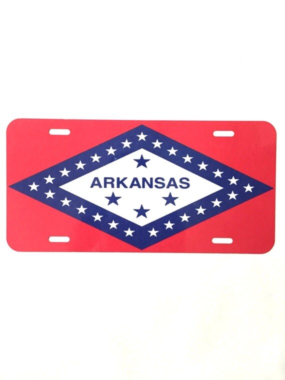 Arkansas state flag front license plate arkansas by CBreezeDesign