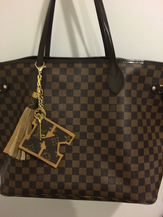 Louis Vuitton Large Monogram and Leather Initial Bag Charm