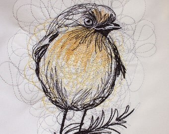 Bird Machine embroidery design instant download