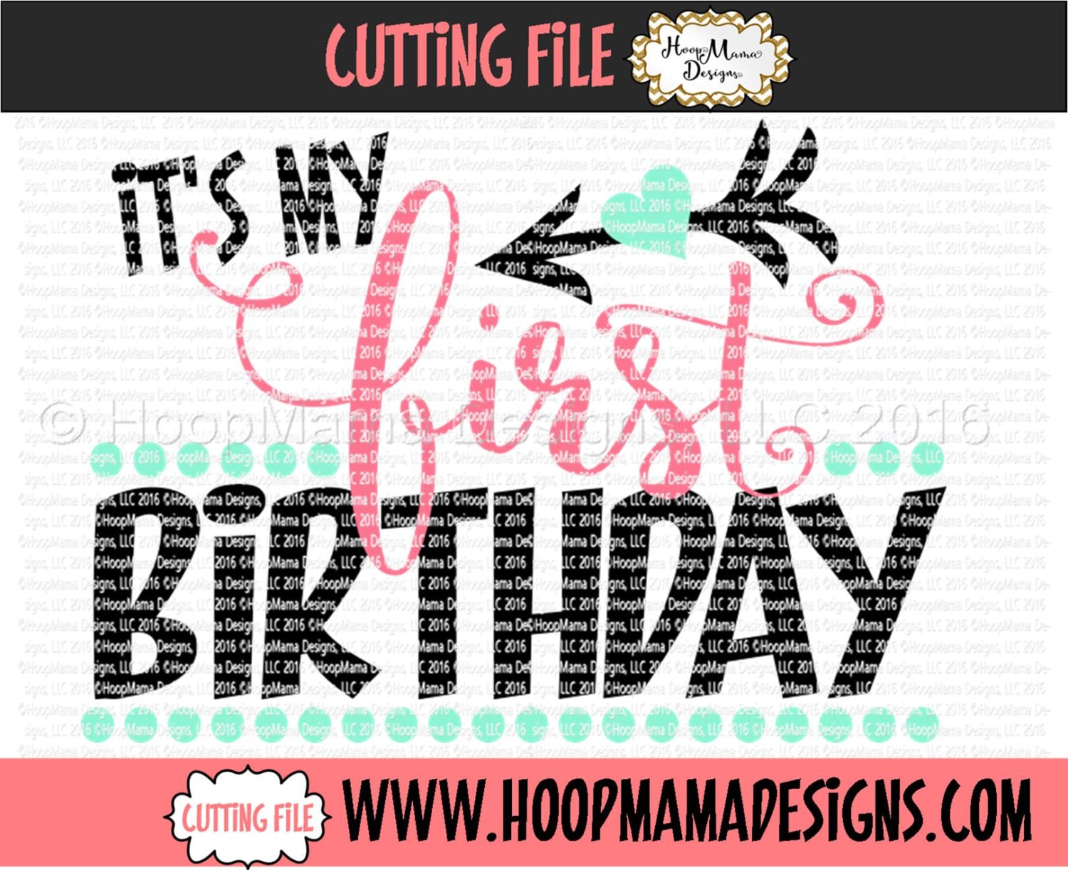Download I's My First Birthday SVG DXF eps and png Files for