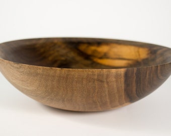 Natural wood bowl, wooden bowl fruit bowl salad bowl home decor hand turned bowl from wallnut wood