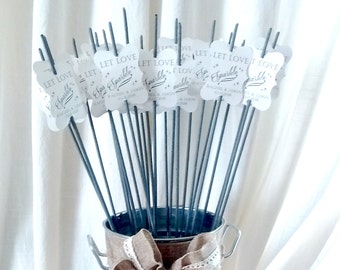 NOW FREE SHIPPING!* Wedding Sparkler Tag Sparkler Send-off Sparkler bouquet tags, **Tags only**