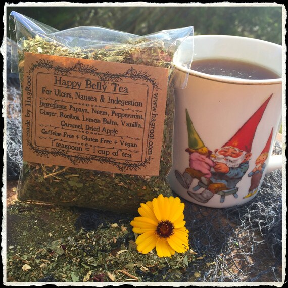 Happy Belly Tea Papaya Neem Peppermint Ginger Rooibos by HagRoot