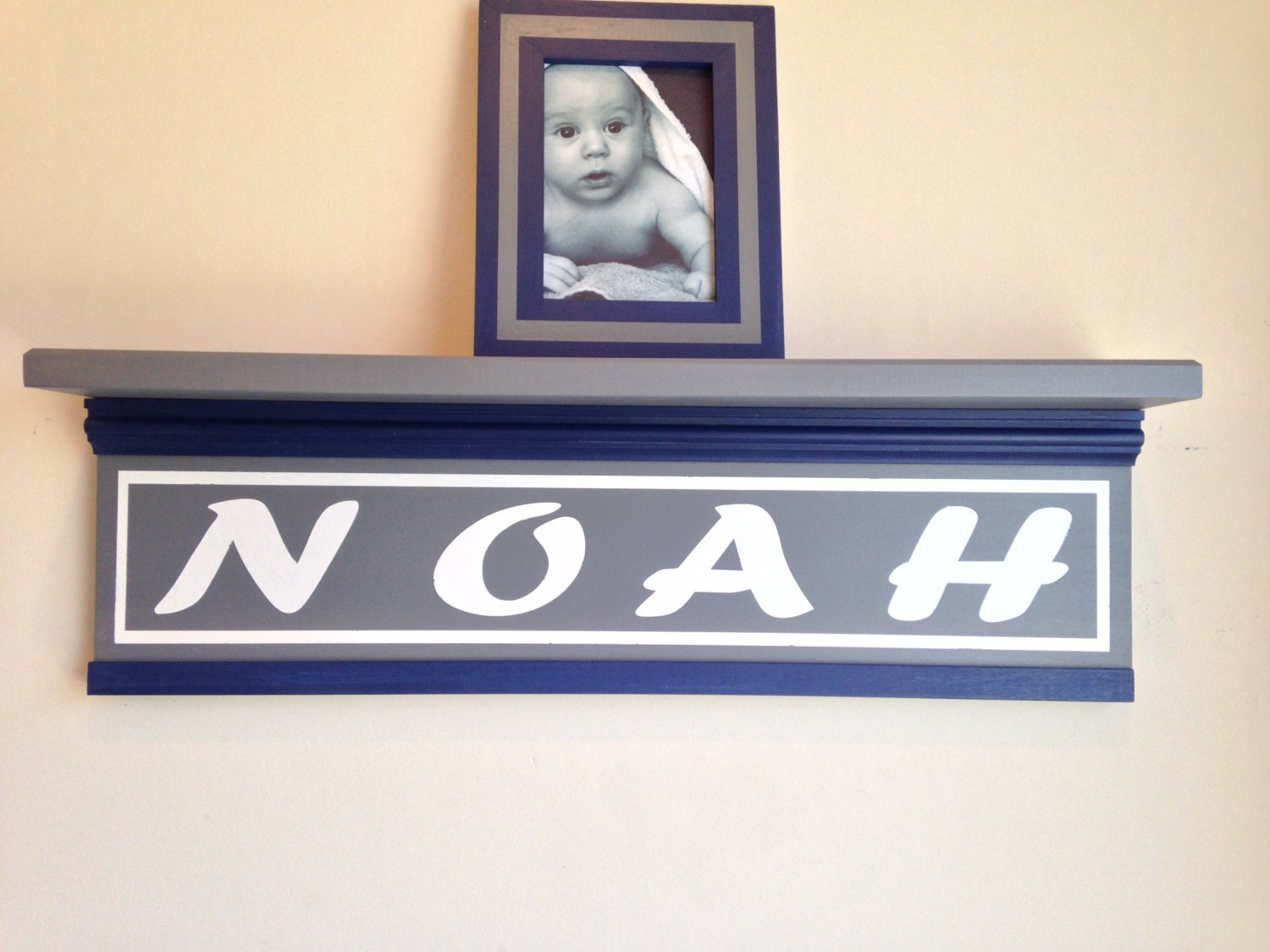 Personalized nursery name wall by InspiringDecorStudio on Etsy