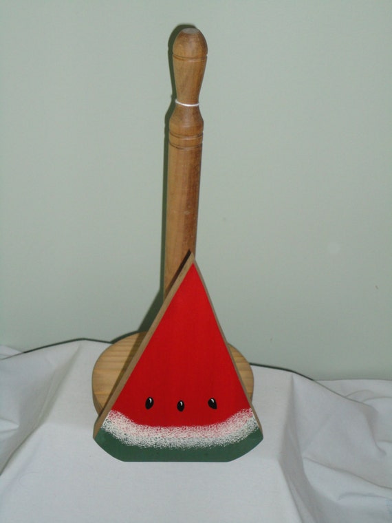 Wood paper towel holder picture