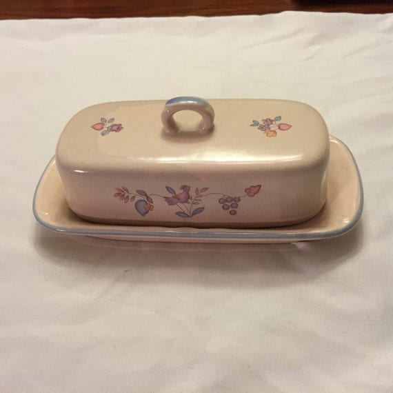 Items similar to Vintage Ceramic Butter Dish, Single Ceramic Butter