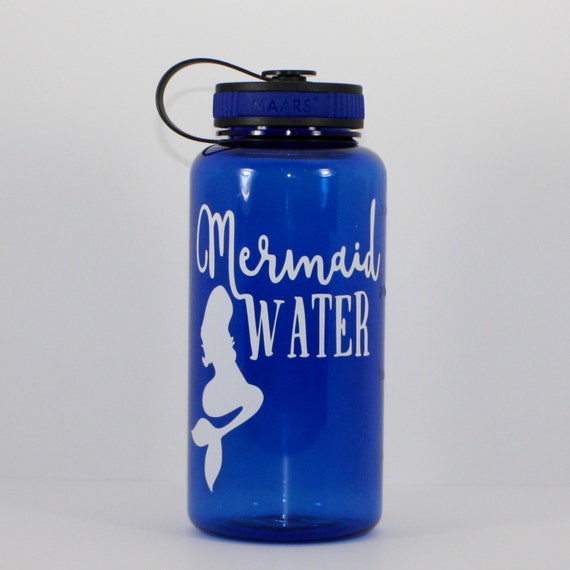 Mermaid water bottle 34 oz water bottle Personalized gift