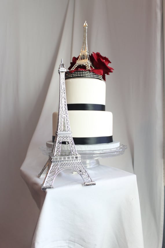 13 Silver Paris Eiffel Tower Cake Topper Madeline