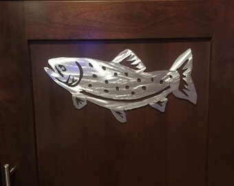 Lake House Decor / Rainbow Trout Wall Art / Father's day / Gift for dad / Fly fishing / Restaurant Decor / Coastal wall art / Lake House