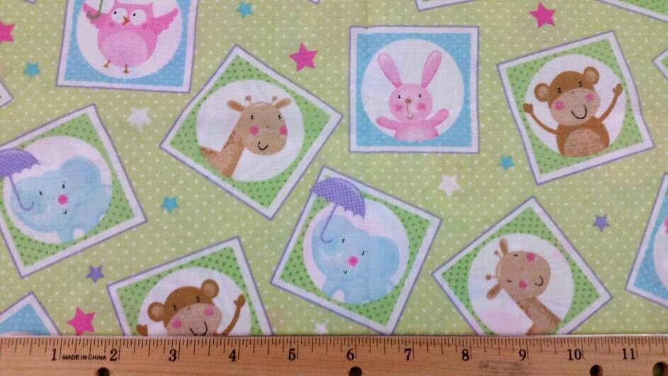 1 Yard FLANNEL Baby Girl Flannel Fabric by beechtreefabrics