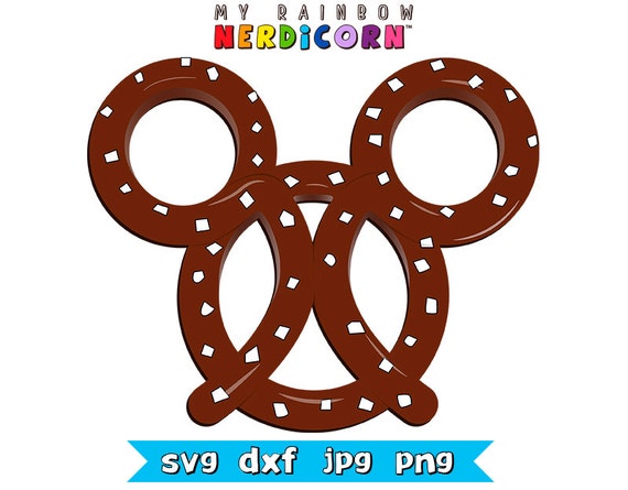 Mickey Mouse shaped pretzel svg Mickey by MyRainbowNerdicorn