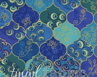Woven Fabric - Peacock Valley w/Metallic - Fat Quarter Yard +