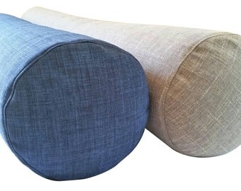 Bolster Pillow - Long feather bolster (58" to 74" long x 9" diameter). Great for Queen/King/Full/Twin beds, day-beds, sofas and body.