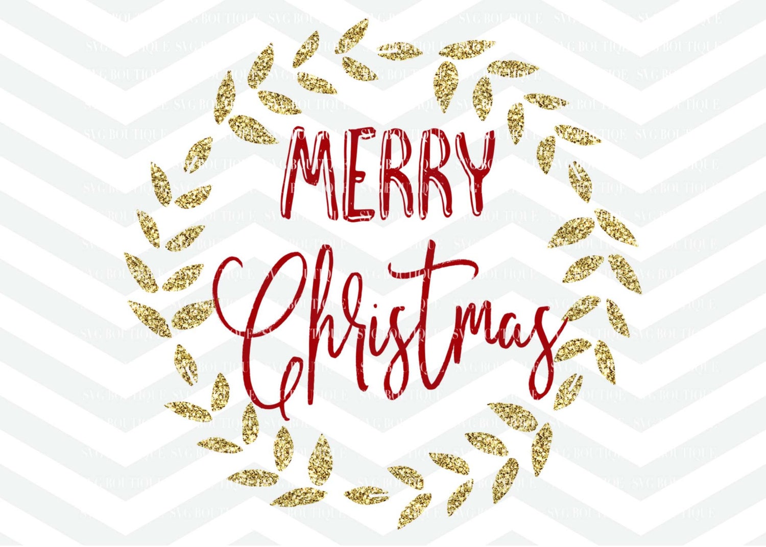 Merry Christmas SVG File Christmas Cutting File Merry