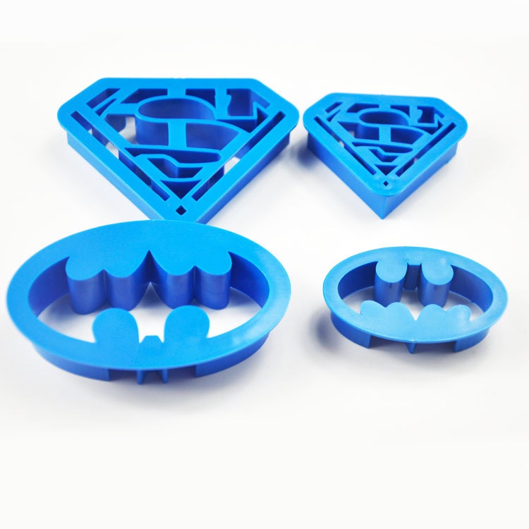 4pc Superhero Cutters. Cookie Cutters. Fondant Cutters.