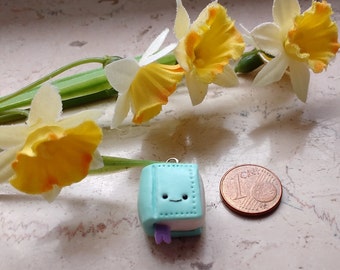 Polymer Clay Charm, Kawaii Book Pendant, Fimo Book Charm, Polymer Clay Figurine, Fimo Figure, Planner Charm, Planner Supplies
