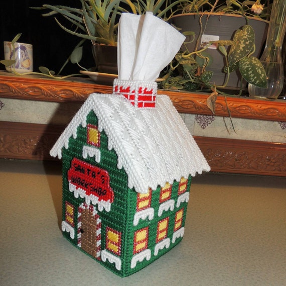 Handmade Christmas Santa's Tissue Box Cover