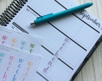 8 Weekend Stickers for Horizontal ECLP // stickers for planners
