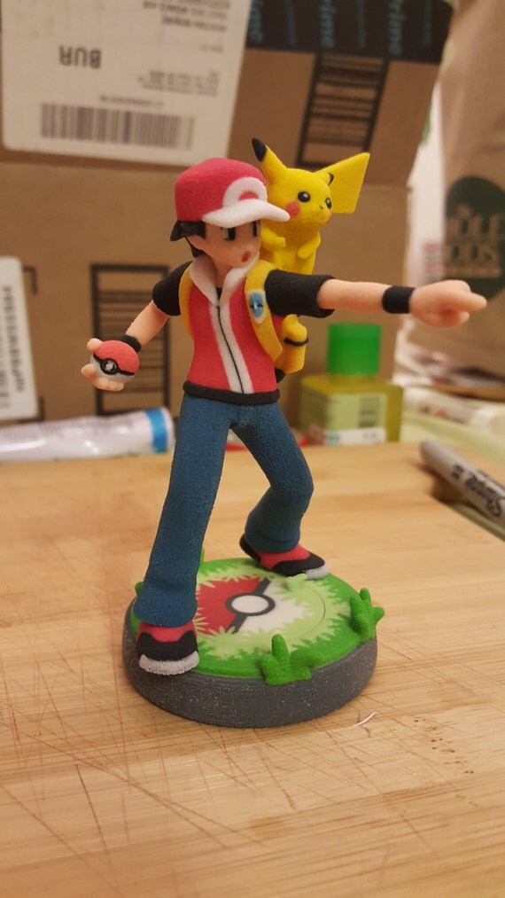 Pokemon Trainer (Boy) amiibo with custom base