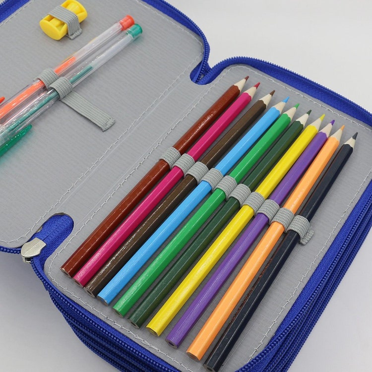 Pencil Case 72 Pencil Holder Blue Large Pencil by DavesSupplies