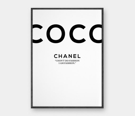 Coco Wall Art Chanel Prints Chanel Quote Coco Prints