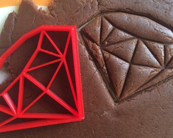 Diamond Cookie Cutter jewelry fashion cookiecutter cookies custom shape custom size custom picture