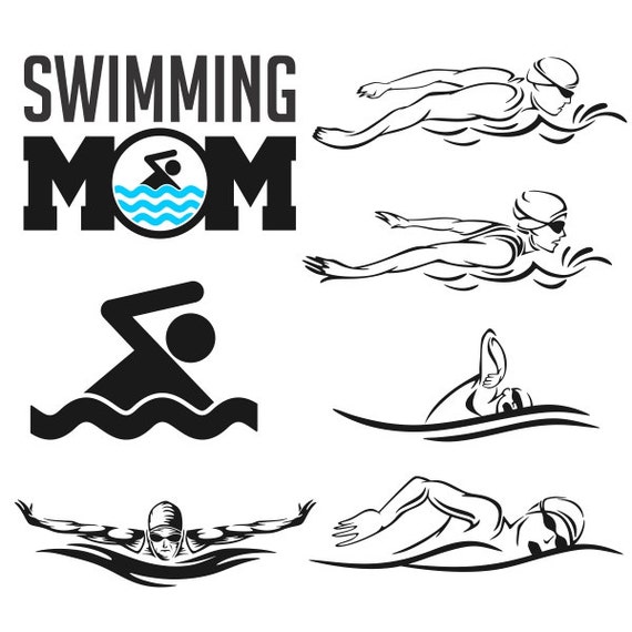 Download Swimming Mom Cuttable Designs SVG DXF EPS use with