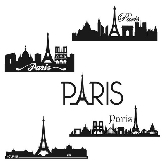 Download Paris France Skyline Cuttable Design SVG DXF EPS use with