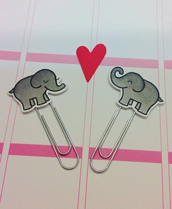 Items similar to Elephant Paper Clips on Etsy