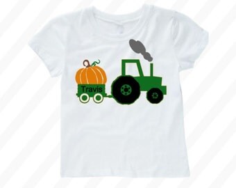 Fall boy shirts - boy toddler shirt- baby boy halloween shirt - tractor pumpkin shirt - fall pumpkin shirt - pumpkin shirt boy