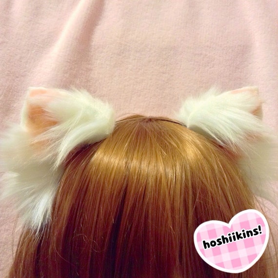 Fluffy White Kitten Sized Ears