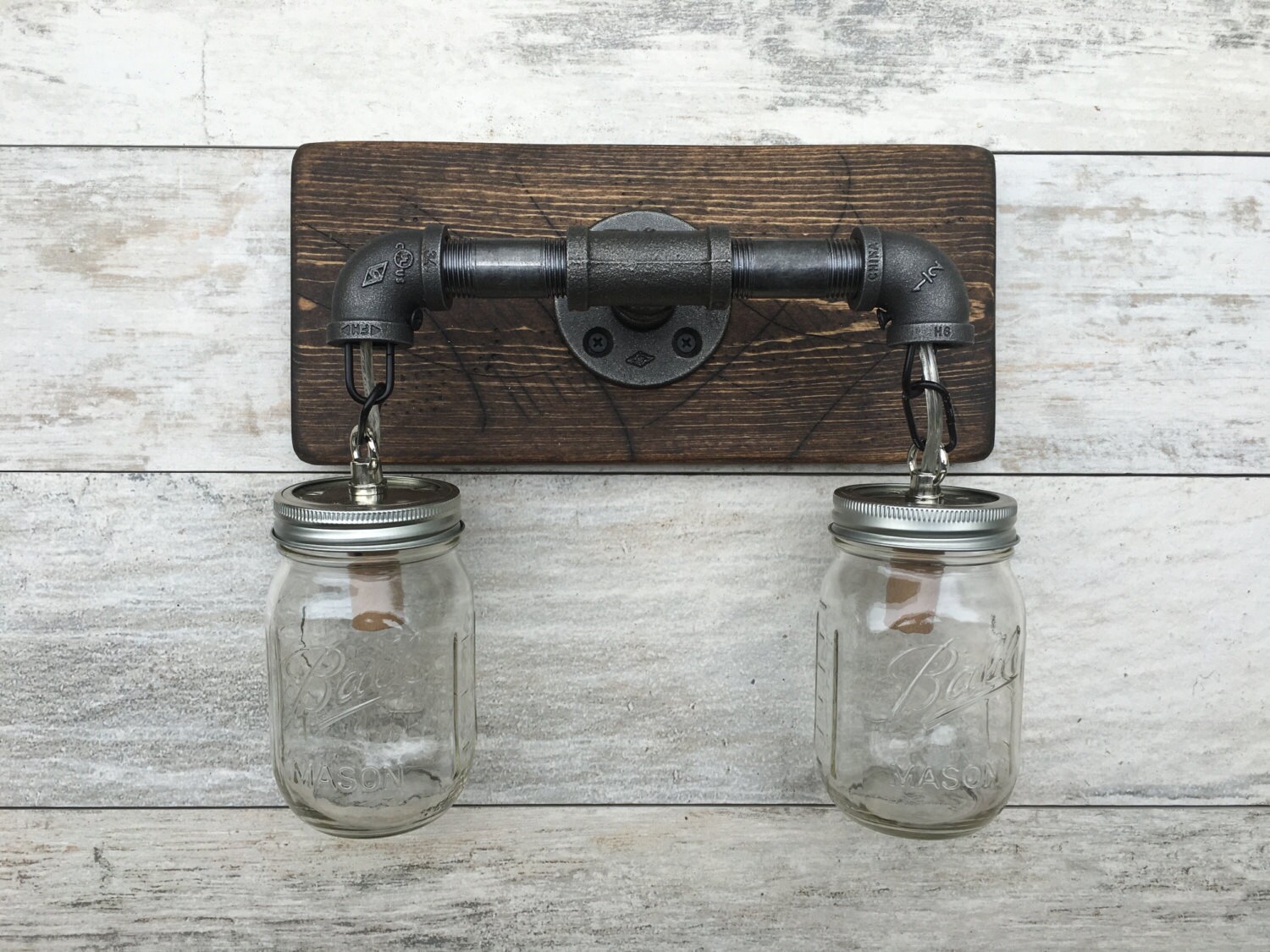 Vanity Light Fixture 1 Double Mason Jar Light Fixture Wall