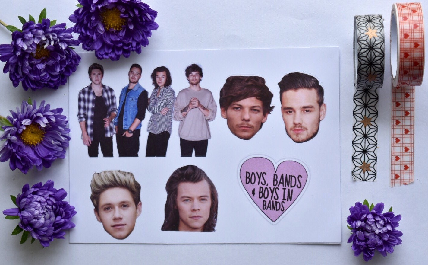 One direction sticker pack pack of 5 / laptop stickers / mtv