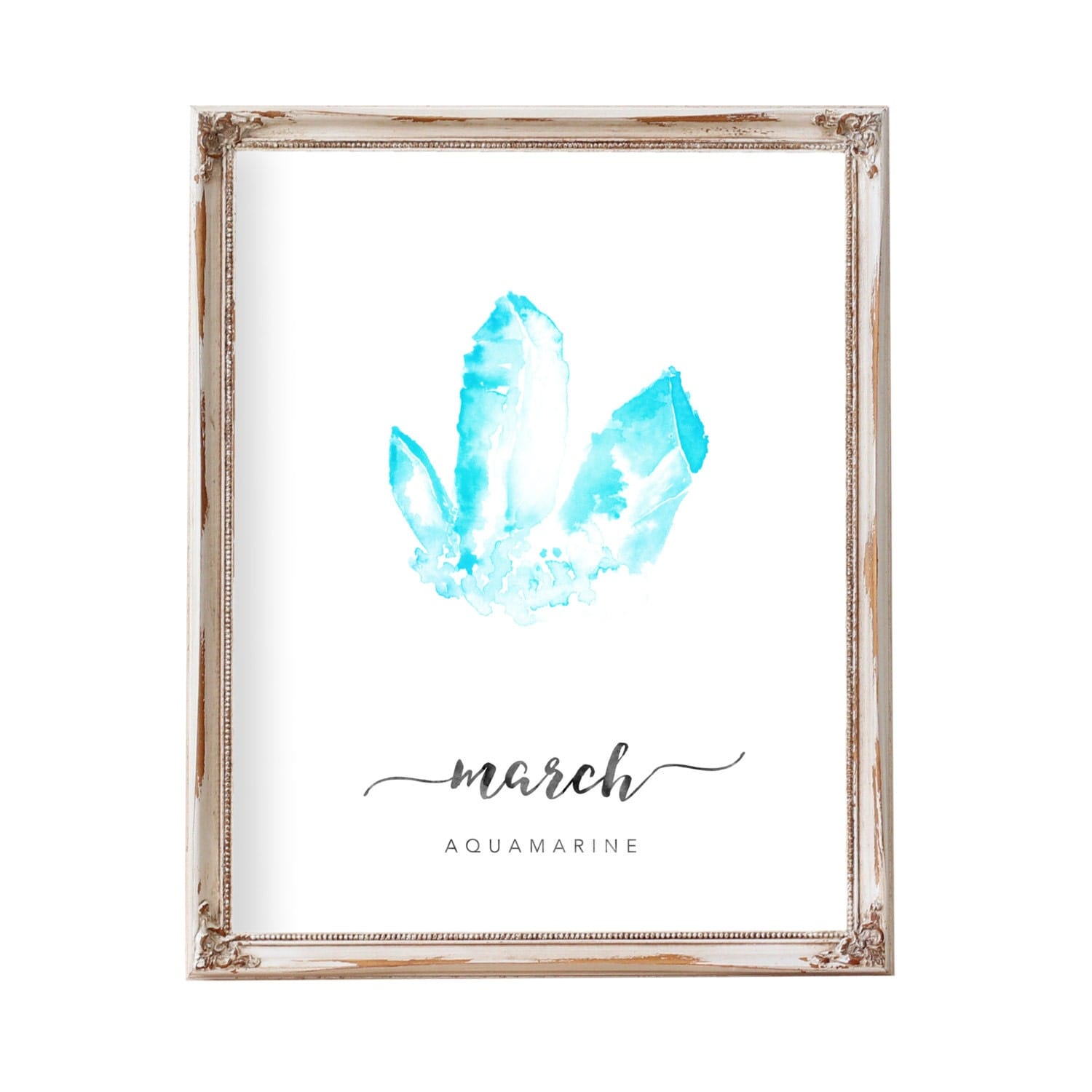 March Birthstone Birthstone Art March Nursery Art Baby