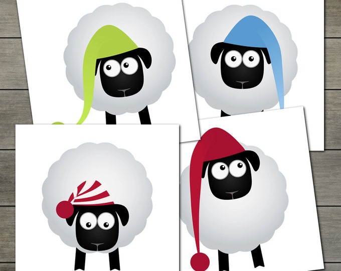 Pets Сlipart, Animal Clipart, Sheeps Сlipart, Clipart Set, Sticker, Scrapbooking, Instant Download, JPG, PNG, EPS