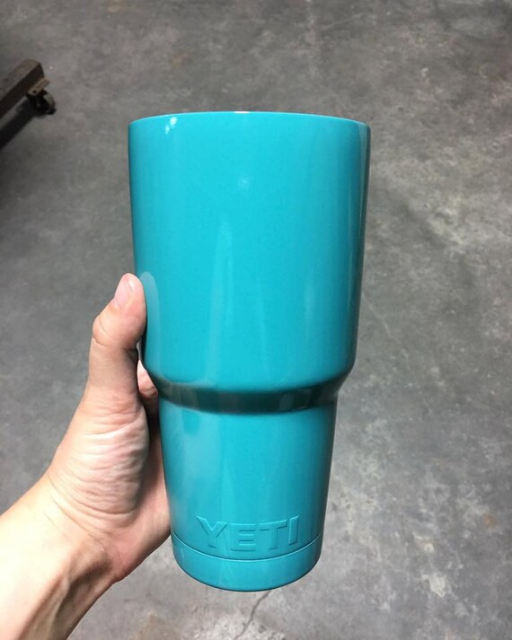 Turquoise Powder Coated Yeti Cup// Yeti Rambler// Powder