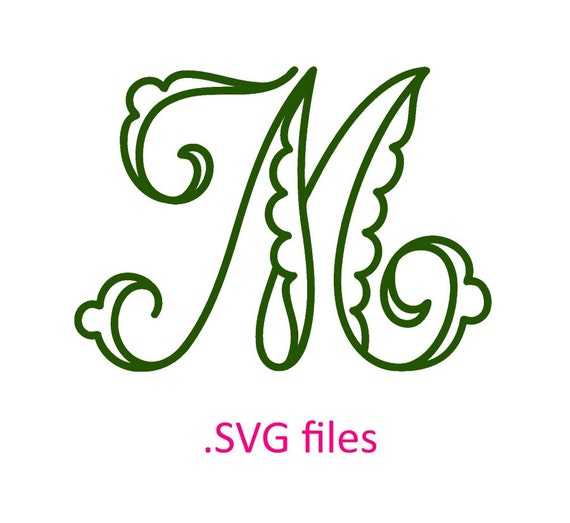 Download monogram svg scroll Alphabet svg cricut design by ...