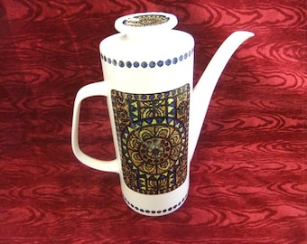 Stylish Vintage J & G Meakin Studio Coffee Pot in Tuscany Design