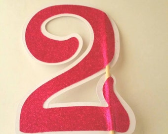 1st birthday cake topper, Pink cake topper, 2nd birhtday topper, 21st birthday deorations, first birthday topper, glitter cake topper