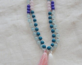 Handcrafted Wooden Beads Fabart Necklace Set 23