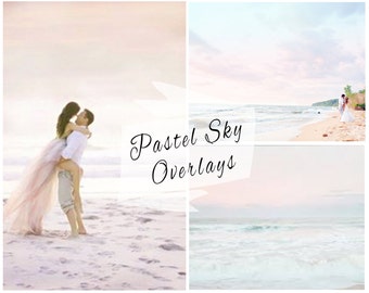 BOGOF, Pastel Sky Photoshop Overlays, Sky Overlays, Pastel Skies, Blue Sky Replacement, Sky Backdrop, Digital Backdrop, Instant Download