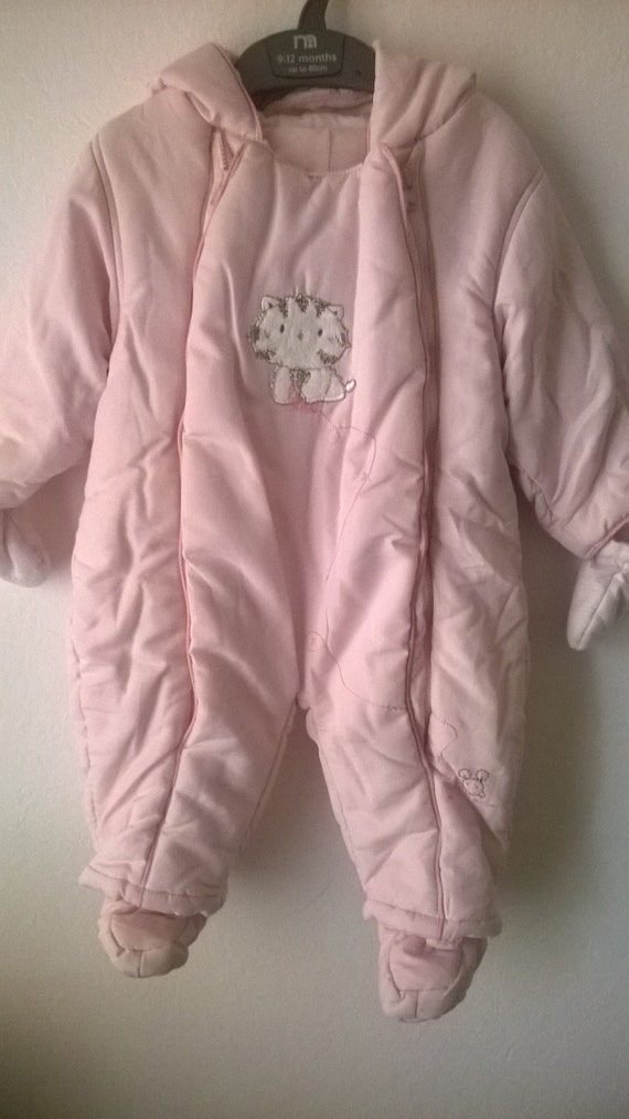 MOTHERCARE'S baby girl's winter snowsuit bunting  size 6-9m