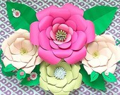 Giant Paper Flowers Large Printable Flower by CatchingColorFlies