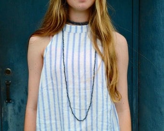 small beaded double wrap necklace - gameday colors, orange wrap necklace