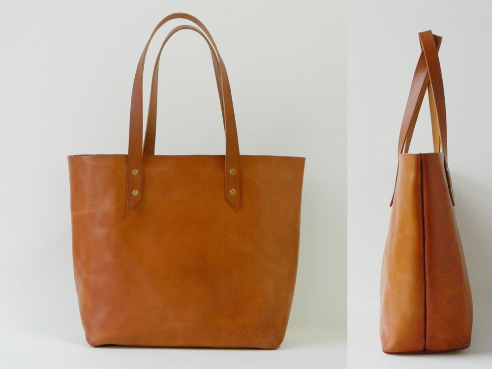 Vegetable Tanned Bridle Leather Tote The Muzzy & Bea
