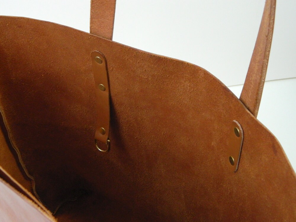 Vegetable Tanned Bridle Leather Tote The Muzzy & Bea