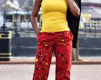 high waist trouser, ankara trouser, ankara pants, african print, african print trouser